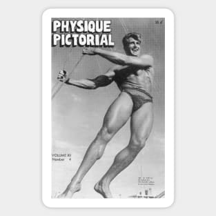 PHYSIQUE PICTORIAL - Vintage Physique Muscle Male Model Magazine Cover Sticker